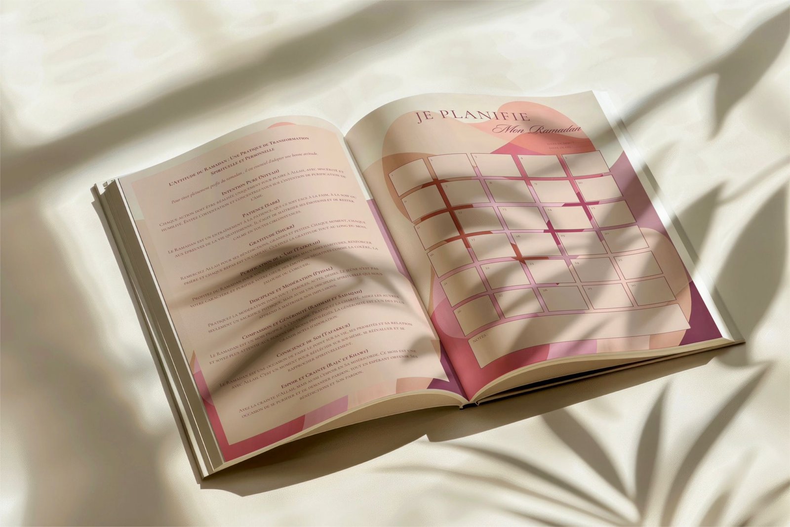 MIRĀJ Ramaḍān Planner pages